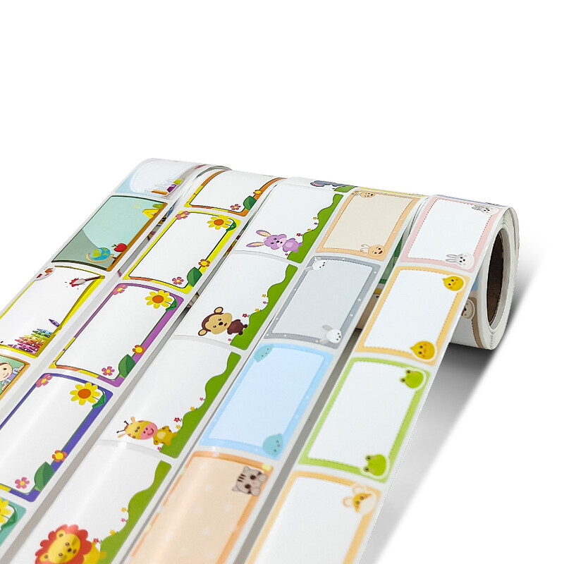 200 buc/rola Autocolante cu nume de desene animate Etichete pentru biberoane pentru grădiniță, etichete cu nume pentru grădiniță, autocolante pentru etichete cu nume de sticle pentru școală