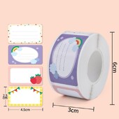 250 tk/rull Vikerkaar beebipudelisildid päevahoidu, kleepuvad koolikirjutatavad nimesildid köögipurkidele, lastele meeldetuletussildid