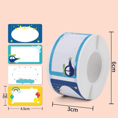 250 tk/rull Vikerkaar beebipudelisildid päevahoidu, kleepuvad koolikirjutatavad nimesildid köögipurkidele, lastele meeldetuletussildid