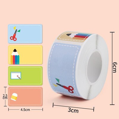 250 tk/rull Vikerkaar beebipudelisildid päevahoidu, kleepuvad koolikirjutatavad nimesildid köögipurkidele, lastele meeldetuletussildid