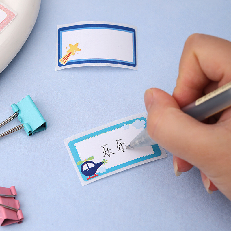 250 tk/rull Vikerkaar beebipudelisildid päevahoidu, kleepuvad koolikirjutatavad nimesildid köögipurkidele, lastele meeldetuletussildid