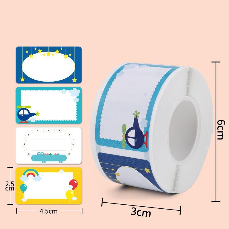 250 tk/rull Vikerkaar beebipudelisildid päevahoidu, kleepuvad koolikirjutatavad nimesildid köögipurkidele, lastele meeldetuletussildid