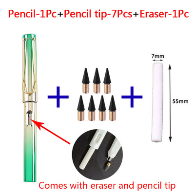 9 bucăți creion etern pentru copii pixuri drăguțe pictură artă birou și rechizite școlare Infinity tips set reumplere papetărie