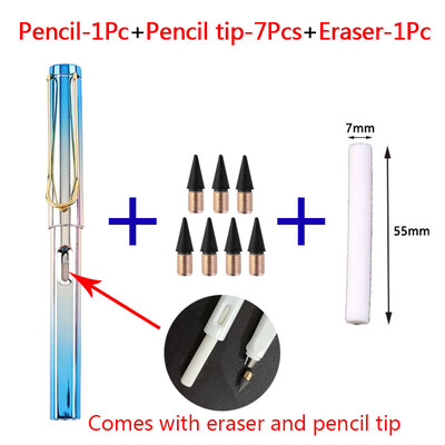 9 bucăți creion etern pentru copii pixuri drăguțe pictură artă birou și rechizite școlare Infinity tips set reumplere papetărie
