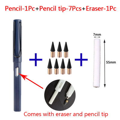 9 bucăți creion etern pentru copii pixuri drăguțe pictură artă birou și rechizite școlare Infinity tips set reumplere papetărie