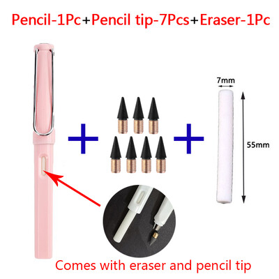 9 bucăți creion etern pentru copii pixuri drăguțe pictură artă birou și rechizite școlare Infinity tips set reumplere papetărie