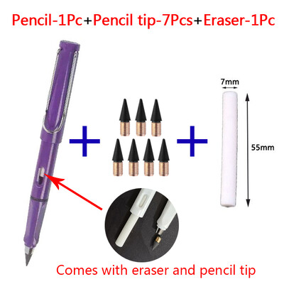 9 bucăți creion etern pentru copii pixuri drăguțe pictură artă birou și rechizite școlare Infinity tips set reumplere papetărie