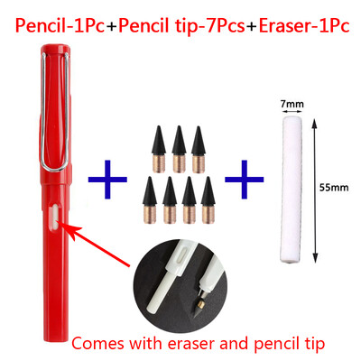 9 bucăți creion etern pentru copii pixuri drăguțe pictură artă birou și rechizite școlare Infinity tips set reumplere papetărie