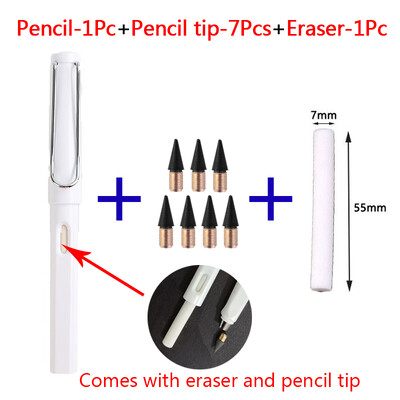 9 bucăți creion etern pentru copii pixuri drăguțe pictură artă birou și rechizite școlare Infinity tips set reumplere papetărie