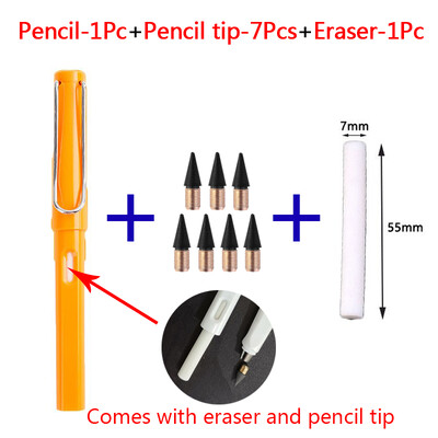 9 bucăți creion etern pentru copii pixuri drăguțe pictură artă birou și rechizite școlare Infinity tips set reumplere papetărie