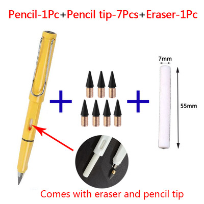9 bucăți creion etern pentru copii pixuri drăguțe pictură artă birou și rechizite școlare Infinity tips set reumplere papetărie