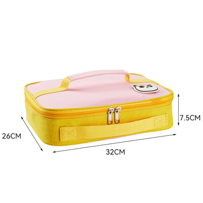 Kaasaskantav laste termiline lõunakott Naiste Oxfordi riidest Bento kotid Suure mahutavusega toidupiknik jahuti käekotid Square korraldaja