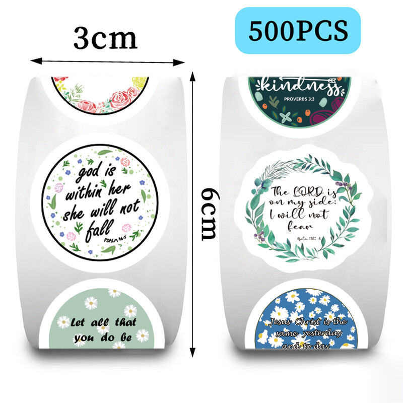 500 de bucăți autocolante de desene animate cu fraze motivaționale din Biblie, autocolante de inspirație pentru Isus, pentru laptop, bagaje, skateboard, autocolant decorativ pentru chitară