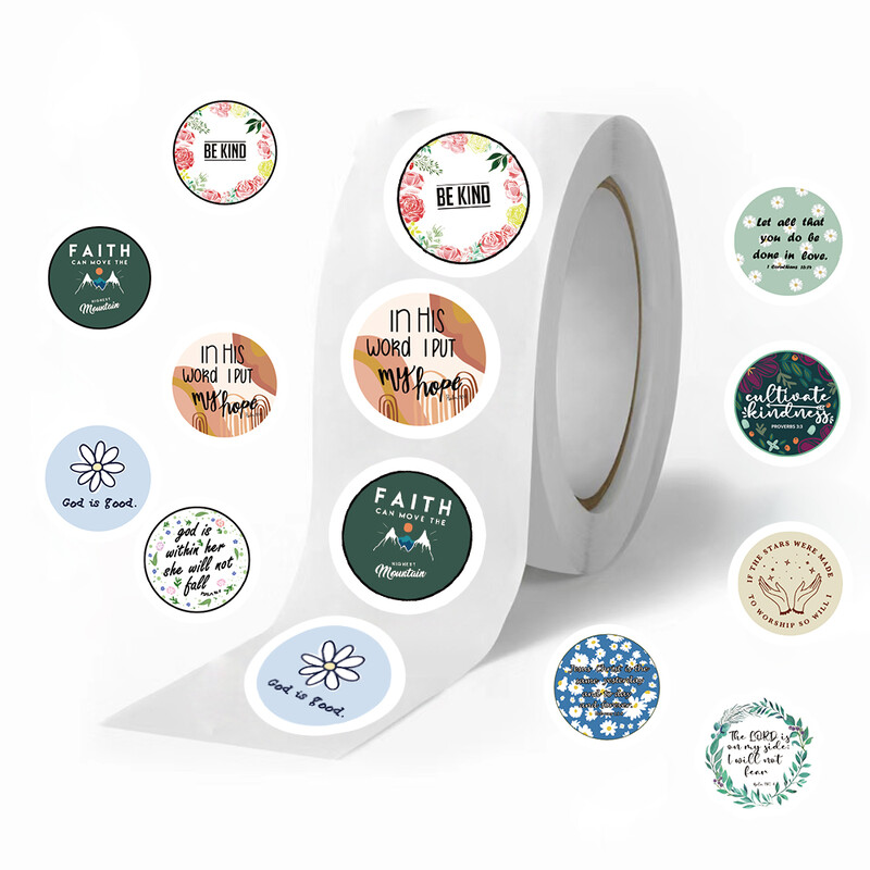 500 de bucăți autocolante de desene animate cu fraze motivaționale din Biblie, autocolante de inspirație pentru Isus, pentru laptop, bagaje, skateboard, autocolant decorativ pentru chitară