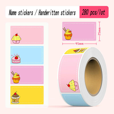 Autocolant cu nume de desene animate Identificarea etichetei cupa cu apă scrisă de mână cu etichete autoadezive Autocolante cu semnătură de clasificare DIY