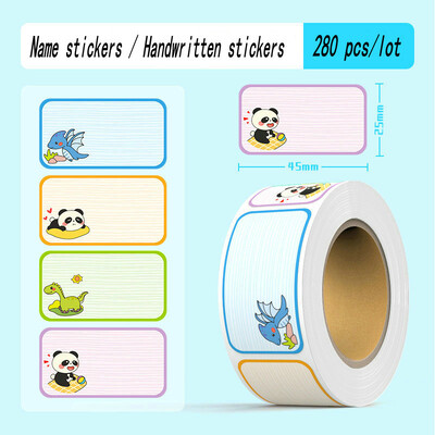 Autocolant cu nume de desene animate Identificarea etichetei cupa cu apă scrisă de mână cu etichete autoadezive Autocolante cu semnătură de clasificare DIY