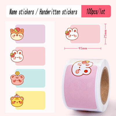 Autocolant cu nume de desene animate Identificarea etichetei cupa cu apă scrisă de mână cu etichete autoadezive Autocolante cu semnătură de clasificare DIY