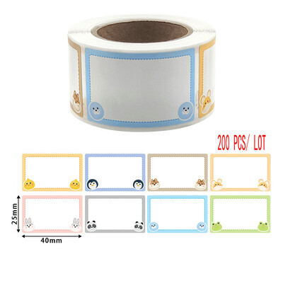 Autocolant cu nume de desene animate Identificarea etichetei cupa cu apă scrisă de mână cu etichete autoadezive Autocolante cu semnătură de clasificare DIY