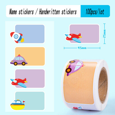 Autocolant cu nume de desene animate Identificarea etichetei cupa cu apă scrisă de mână cu etichete autoadezive Autocolante cu semnătură de clasificare DIY