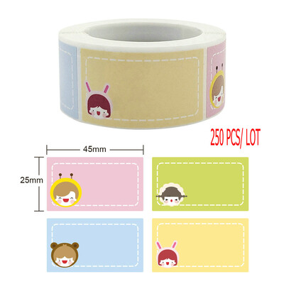 Autocolant cu nume de desene animate Identificarea etichetei cupa cu apă scrisă de mână cu etichete autoadezive Autocolante cu semnătură de clasificare DIY