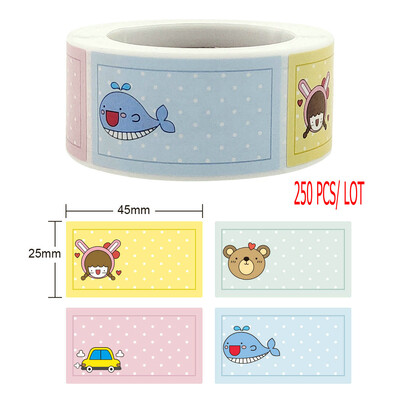 Autocolant cu nume de desene animate Identificarea etichetei cupa cu apă scrisă de mână cu etichete autoadezive Autocolante cu semnătură de clasificare DIY