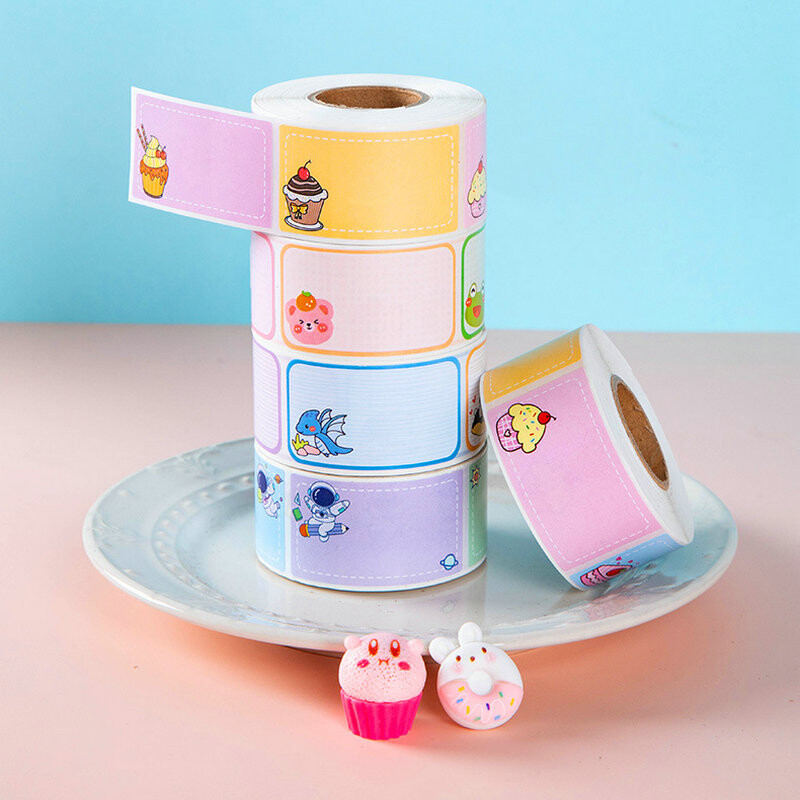 Autocolant cu nume de desene animate Identificarea etichetei cupa cu apă scrisă de mână cu etichete autoadezive Autocolante cu semnătură de clasificare DIY