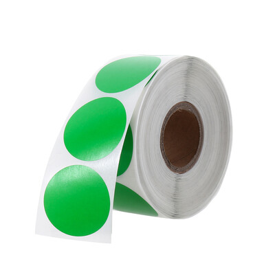 30mm/50mm Στρογγυλό Σχήμα Άμεση θερμική ετικέτα Πολύχρωμη ετικέτα ονόματος για αυτοκόλλητο θερμικό αυτοκόλλητο κύκλου με σχέδιο λογότυπου DIY