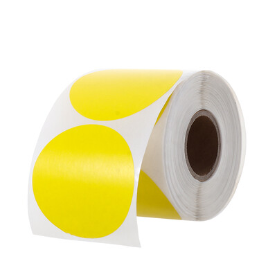 30mm/50mm Στρογγυλό Σχήμα Άμεση θερμική ετικέτα Πολύχρωμη ετικέτα ονόματος για αυτοκόλλητο θερμικό αυτοκόλλητο κύκλου με σχέδιο λογότυπου DIY