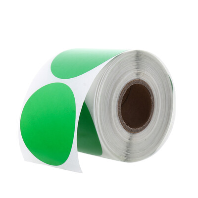 30mm/50mm Στρογγυλό Σχήμα Άμεση θερμική ετικέτα Πολύχρωμη ετικέτα ονόματος για αυτοκόλλητο θερμικό αυτοκόλλητο κύκλου με σχέδιο λογότυπου DIY