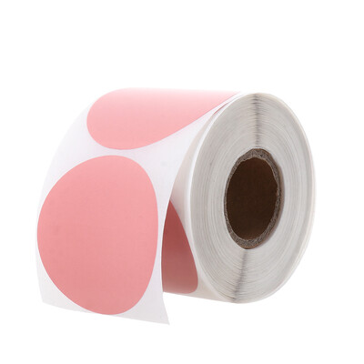 30mm/50mm Στρογγυλό Σχήμα Άμεση θερμική ετικέτα Πολύχρωμη ετικέτα ονόματος για αυτοκόλλητο θερμικό αυτοκόλλητο κύκλου με σχέδιο λογότυπου DIY