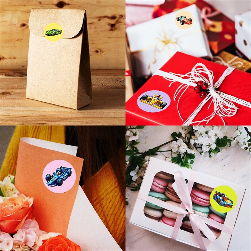 500 tk Cartoon Speed Car kleepuvast paberist kleebiste sildid Aitäh kleebiste pitseerimine kirjatarvete tarbed isetegemine kaunistus väljalõigete album