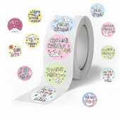 500 de bucăți autocolante pentru câini cu animale din desene animate pentru copii Autocolante pentru copii pentru grădiniță, autocolante inspiraționale pentru recompensă cu flori roșii