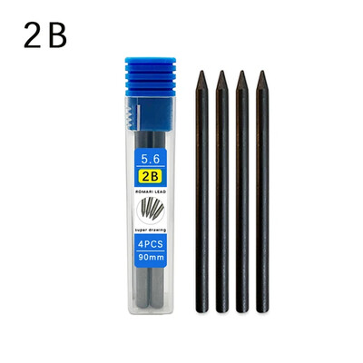 5,6 mm drvena umjetnička olovka za crtanje s 2B 4B 6B 8B olovom Učenici slikaju grafite Metalna mehanička olovka Slatki školski pribor
