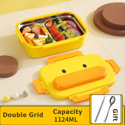 Bento lõunakast lastele 316 roostevabast terasest isoleeritud mikrolaineahjus lõunakast õpilase kaasaskantav multikas armas lõunakast