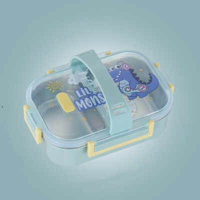 Κουτί φαγητού 700 ml από ανοξείδωτο ατσάλι 304 με λαβή με αντιδιαρροή φούρνο μικροκυμάτων Bento Box Student Kids δοχείο αποθήκευσης τροφίμων