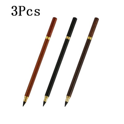 Set de creioane etern din lemn retro alamă nelimitat scris HB sfat înlocuibil studenți desen artă schiță creion papetărie kawaii