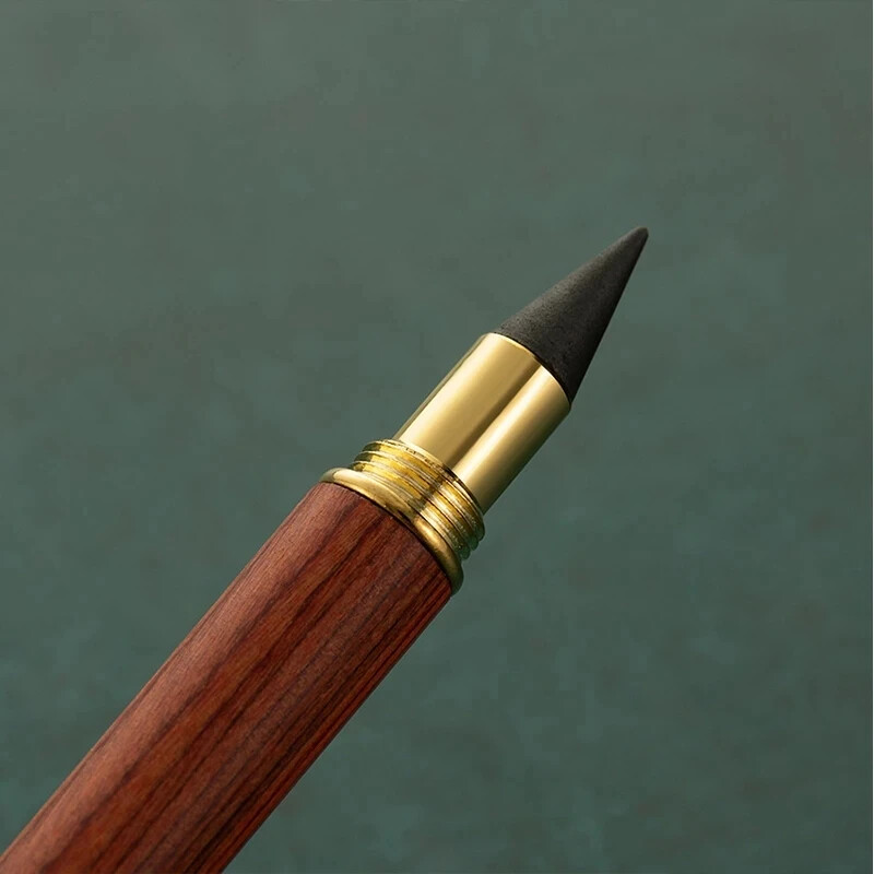 Set de creioane etern din lemn retro alamă nelimitat scris HB sfat înlocuibil studenți desen artă schiță creion papetărie kawaii