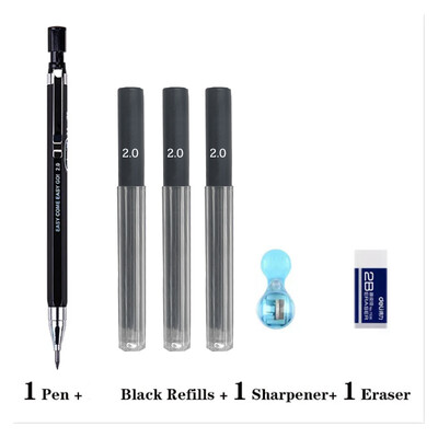 2.0 2B Creion Creion mecanic cu cap gros Culori negre Plumb Studenți automate Non-toxice Inginerie Desen Studenți la artă