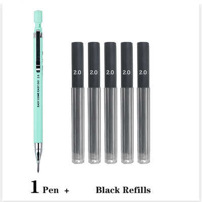 2.0 2B Creion Creion mecanic cu cap gros Culori negre Plumb Studenți automate Non-toxice Inginerie Desen Studenți la artă