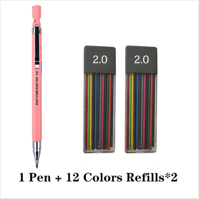 2.0 2B Creion Creion mecanic cu cap gros Culori negre Plumb Studenți automate Non-toxice Inginerie Desen Studenți la artă