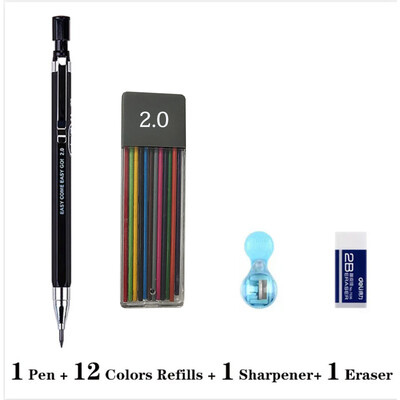 2.0 2B Creion Creion mecanic cu cap gros Culori negre Plumb Studenți automate Non-toxice Inginerie Desen Studenți la artă