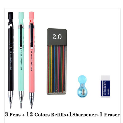 2.0 2B Creion Creion mecanic cu cap gros Culori negre Plumb Studenți automate Non-toxice Inginerie Desen Studenți la artă