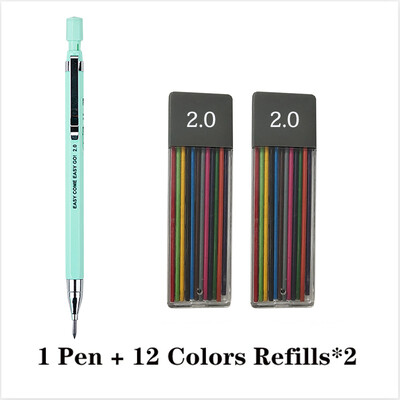 2.0 2B Creion Creion mecanic cu cap gros Culori negre Plumb Studenți automate Non-toxice Inginerie Desen Studenți la artă