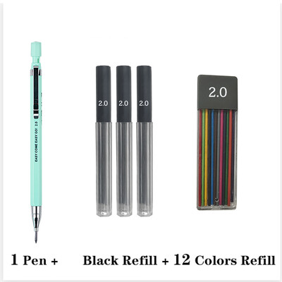 2.0 2B Creion Creion mecanic cu cap gros Culori negre Plumb Studenți automate Non-toxice Inginerie Desen Studenți la artă