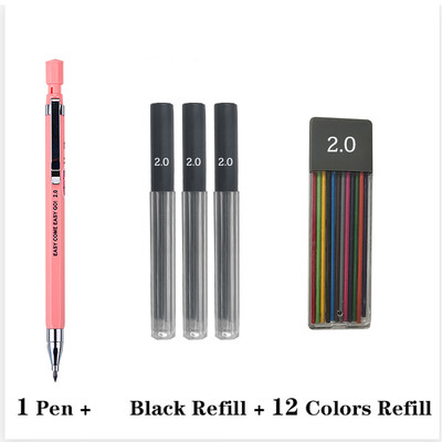 2.0 2B Creion Creion mecanic cu cap gros Culori negre Plumb Studenți automate Non-toxice Inginerie Desen Studenți la artă