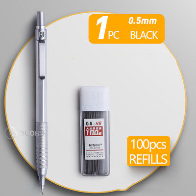 Creion mecanic din metal M&G, 0,5 mm/0,7 mm, reumplere cu plumb, articole de papetărie pentru studenți, creioane automate, rechizite școlare de birou