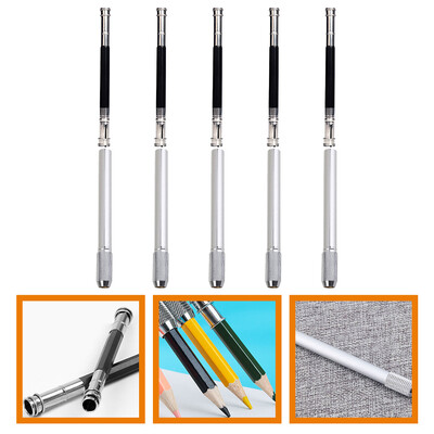 Ξύλινες προεκτάσεις μολυβιών Ρυθμιζόμενη Art Pencil Lengthener Μολύβι προέκτασης μεταλλική λαβή χρωματιστά μολύβια Crayon School