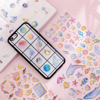 3D Magic Planet Crystal Dream Stickers Craft Cute Kawaii Stickers Scrapbooking DIY Diary Album Stick Label Stationery