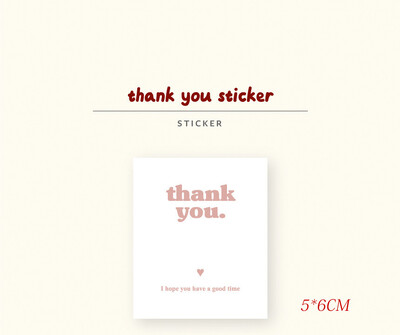 60 de bucăți autocolante de mulțumire 5*6 cm etichete adezive pentru afaceri mici pentru plic, petrecere de nuntă, pungă de ambalare pentru coacere