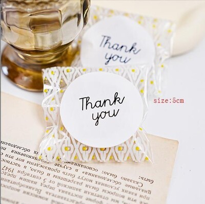 60 de bucăți autocolante de mulțumire 5*6 cm etichete adezive pentru afaceri mici pentru plic, petrecere de nuntă, pungă de ambalare pentru coacere